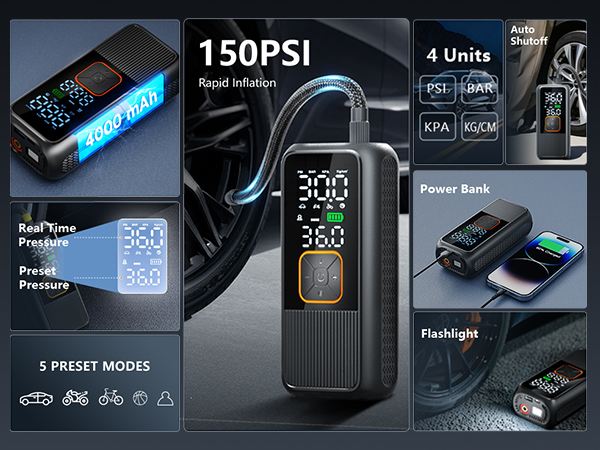 T05 Portable Air Pump