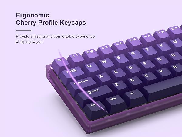 132 Keys Gradient Purple Keycaps