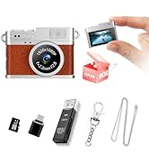 KOOMTOOM Keychain Camera,1080P HD Mini Retro Camera,Tiny Digital Photocamera with 32GB SD Card,0....