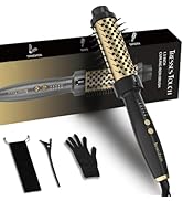 Tresses Touch Thermal Brush, Hot Hair Curling Iron 1.5 Inch Thermal Round Hair Curling Brush with...