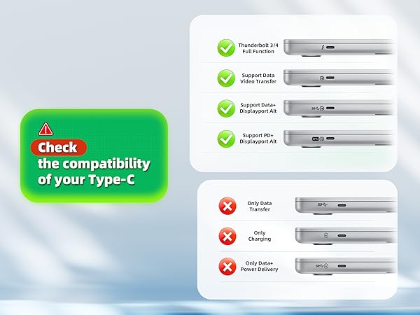 8k USB C to display port converter adapter 4k 120hz with charging and usb 2.0 port for Surface book