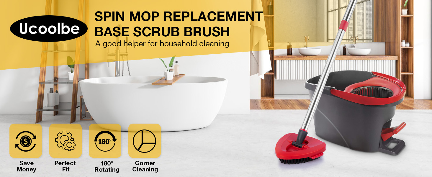 SPIN MOP REPLACEMENT BASE SCRUB BRUSH