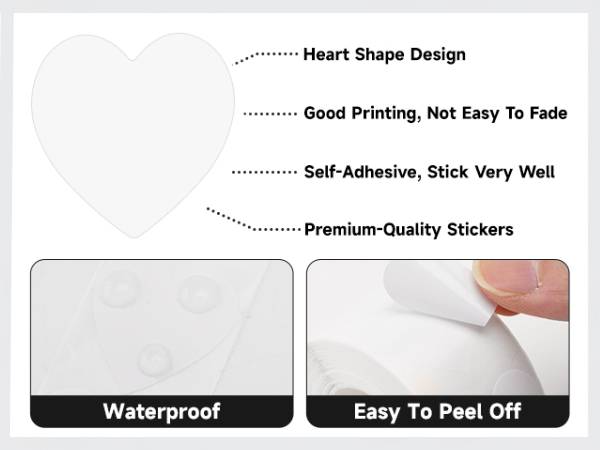 white heart stickers