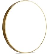 COTULIN 24 Inch Gold Round LED Flush Mount Ceiling Light,Modern Ceiling Lighting Fixture,40W Ceil...