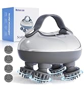 Portable Electric Scalp Massager,IPX7 Waterproof- Heated Head Massager 96 Kneading Nodes,3 Speed ...