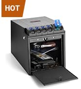MAXSafes Two Gun Vault with Super Biometric Finger Vein Recognition Lock, Quick-Access Fingerprin...