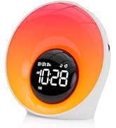 Wake Up Light Sunrise Alarm Clock - Sunrise Simulation &amp; White Noise Machine with 30 Soothing Sou...