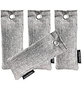4 Packs Shoe Deodorizer Bags, Fonday Bamboo Charcoal Odor Eliminator(75g each), Activated Charcoa...
