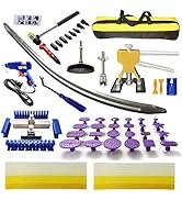CYGOODS Car Paintless Dent Removal Kit, Auto Fender Damage Repair Arc Crowbar Puller Lifter Rods ...