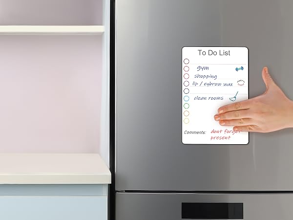 magnetic fry erase to do list for fridge