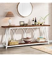 Tribesigns 70.9 inch Extra Long Console Table, Industrial Sofa Table Behind Couch with 2 Tier Sto...