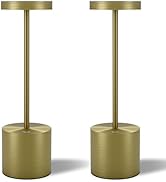 TBBGA LED Cordless Table Lamps Set of 2, 5000mAh Portable Rechargeable Battery Powered Lamp, Meta...