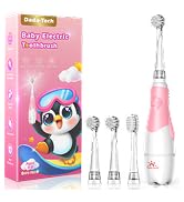 DADA-TECH Toddler Electric Toothbrush Kids Age 1-2-3 Years Old, Baby Electric Toothbrush with LED...