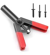 Rivet Gun Set with 3 Sizes Nylon Blind Rivets, 30 Pieces, Hand Riveter Suitable for Automotive an...