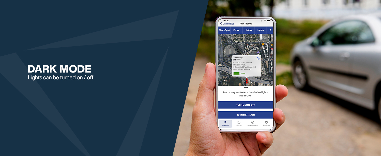 Dark Mode — Lights can be turned on / off