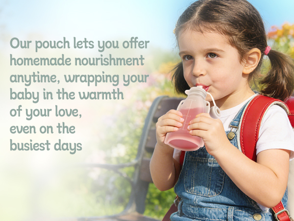 silicone reusable baby food pouches