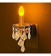 Briignite Candle Night Lights Plug into Wall, LED Amber Night Light with Dusk to Dawn Sensor, 0-1...