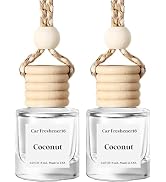 HoogaLife Car Air Freshener Diffuser 2 Pack Hanging Air Freshener Diffuser - Coconut Fragrance Oi...