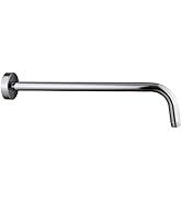 16 Inch Shower Arm with Flange,Stainless Steel 90 Degree Rain Shower Head Extension Arm,Wall-Moun...
