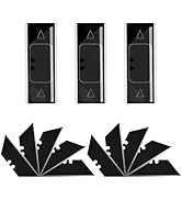 Vickay 30 Pack Utility Knife Blades, SK2 Steel Heavy Duty Box Cutter Replacement Blades with Plas...