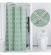 Yimobra Shower Curtain, Small Half Size Stall Shower Curtain 36 x 72 Inch, Geometric Modern &amp; Chi...