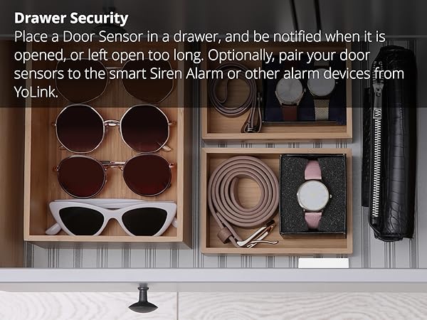 drawer security: door sensor