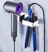Hair Dryer Holder Wall Mounted, Hair Tool Organizer Stainless Steel Blow Dryer Holder Adhesive Ha...