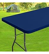 homing 6 Foot Rectangle Spandex Tablecloths, Stretch Elastic Fitted Table Cover, Washable Fabric ...