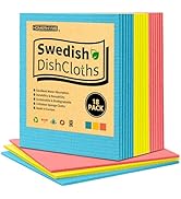 HOMERHYME Swedish Dishcloths, 18 Pack Kitchen Towels Dish Rags, Absorbent Swedish Dish Towels for...