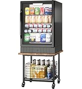 Mini Fridge Stand with Storage, Small Refrigerator Stand with Wheels, Mini Fridge Cabinet-Max Loa...