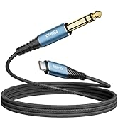 Tisino USB C to 1/4 inch Audio Cable, USB Type C to 1/4 TRS Audio Adapter Auxiliary Jack Stereo C...