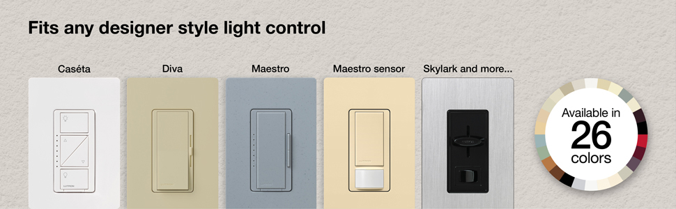 Examples of which product lines work with designer-style wallplates.
