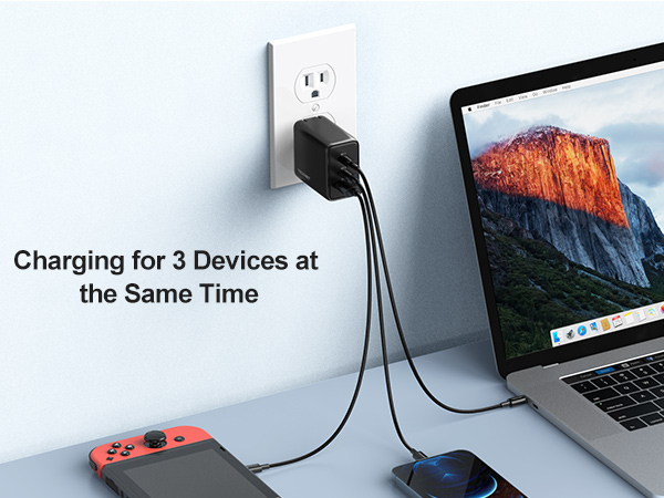 3-Port Fast Wall Charger