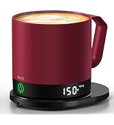Temperature Control Smart Mug Heated Coffee Mug Life and Improved Design Gifts for Women and Men Red