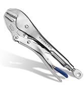 WORKPRO 10" Straight Jaw Locking Pliers, CR-MO Steel Construction with Perforated Screw, Multipur...