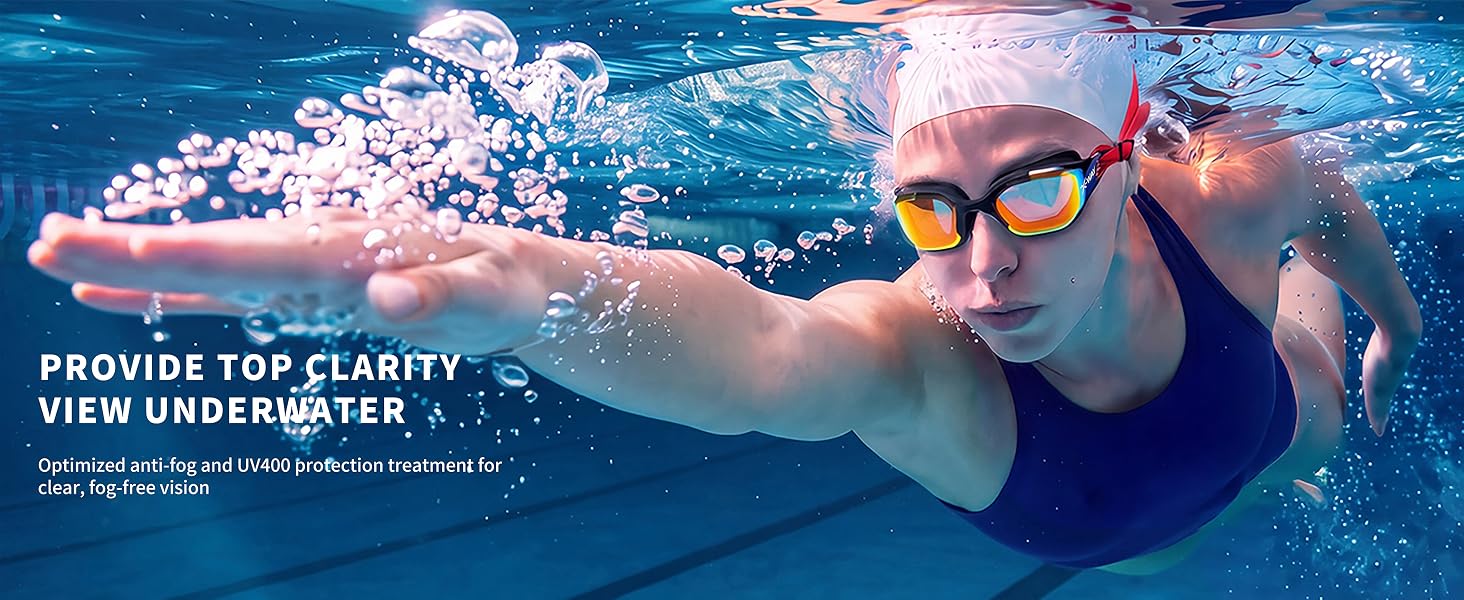 Anti-fog swimming goggles