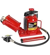 Big RED Air Jack, 20 Ton Hydraulic Bottle Jack, Lift Range 7-1/16" to 12-5/8", Low Profile Heavy ...