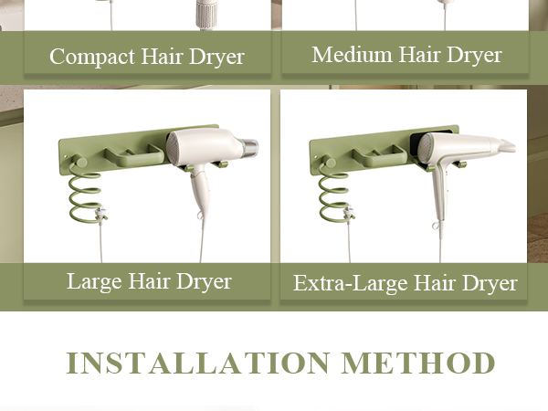  3-in-1 blow dryer holder