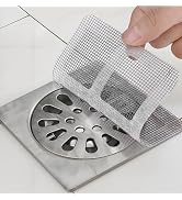 30-Pack Disposable Shower Drain Hair Catchers, Mesh Sticker Covers for Bathroom, Tub, Sink &amp; Laun...