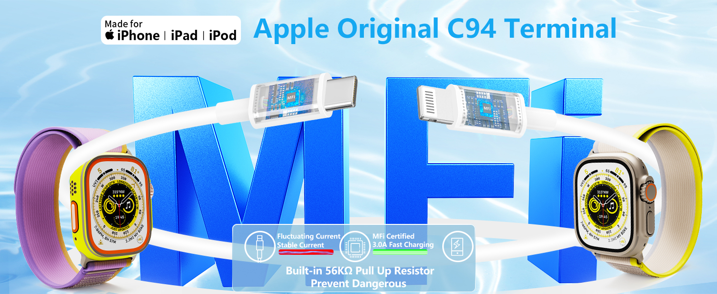 MFi Certified 2Pack 20W USB C Power Adapter Type C Wall Charger Block iPhone Charger Fast Charging