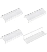 MOROBOR Finger Edge Pull, 4pcs Modern Style Drawer Handles with Screws Curved Acrylic Invisible H...