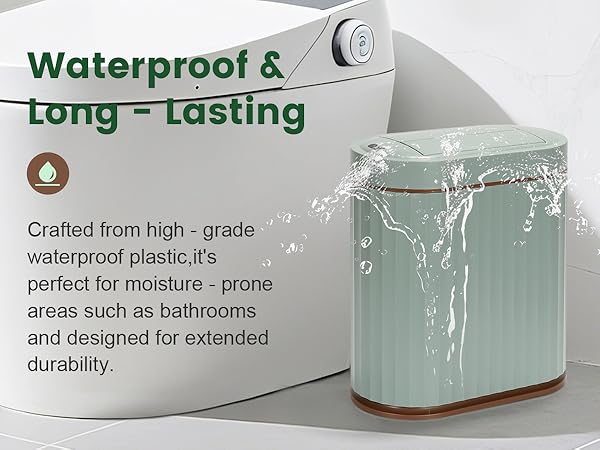 Green motion sensor smart trash can butterfly lid 4