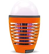 WBM Home Himalayan Glow 2 in 1 Electric Bug Zapper Light Bulb, Outdoor Camping Lantern Rechargeab...