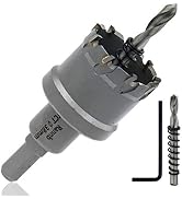 Rannb 38mm/1.5 Inch Hole Saw Carbide Tipped Hole Saw for Cutting Stainless Steel Plate, Iron, Steel