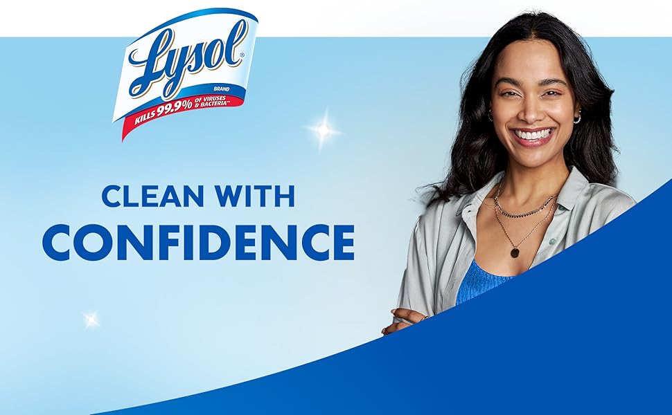 Lysol disinfecting wipes clean with confidence