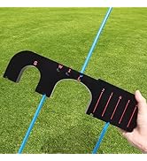 FINGER TEN Golf Training Aid Aim Gate with 6 Alignment Sticks and 5 Different Swing Plane Angles ...