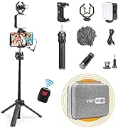 USKEYVISION Phone Vlogger Kit, Extendable Vlogging Kit, Video Microphone Light Kit, for iPhone 13...
