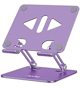 Aoviho Tablet Stand Holder for Desk, Adjustable Desktop Tablet Holder, Foldable Aluminum Tablet M...