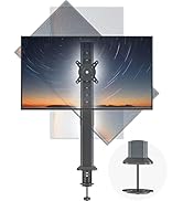 HEMUDU Single Tall Desk Monitor Arm Mount Stand Fit for 27 inch to 43 inch Flat Curved Computer S...