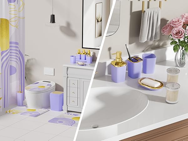 bathroom sets with shower curtain and rugs